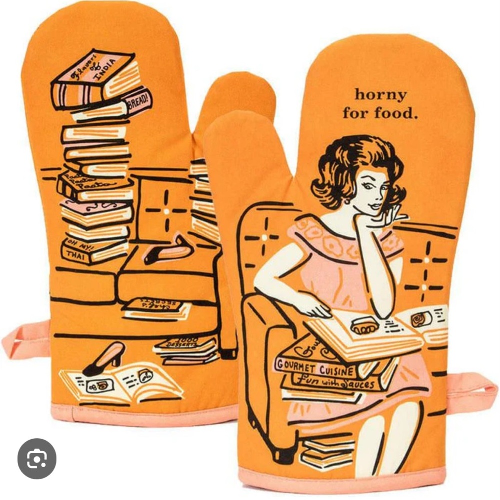 Blue Q Horny For Food Oven Mitt NWT